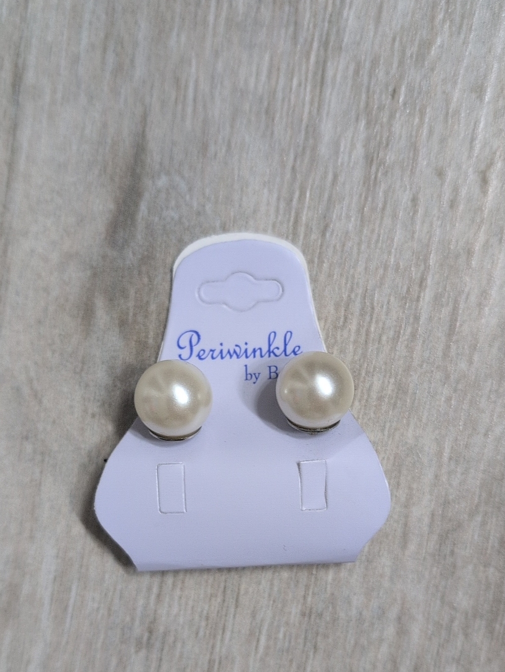 NWT Periwinkle By Barlow 14mm Faux Pearl Stud Earrings | Pearl Statement Earring